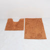 2 Piece Loop Bath Mat Ultra Soft Bathroom Rug Anti Slip Toilet Rug Pedestal Set
