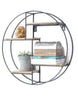 Retro Wall Storage Unit Metal Wood Industrial Style Shelves Vintage Shelf Rack