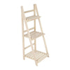3Tier Wooden Ladder Folding Book Shelf Stand Plant Flower Display Shelving Rack