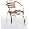 Aluminium Chrome Bistro Table Square Round Stacking Chair Cafe Outdoor Furniture