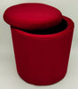 Round Ottoman Storage Pouffe Stool Soft Velvet Footstool Dressing Vanity Chair