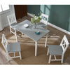 3 Colours Solid Wooden Dining Table and Chairs Bench Set Kitchen Home Furniture