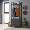 Zahra Bedroom Furniture Open Wardrobe Drawers Cabinet Modern Storage Black