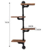 Industrial Ladder Pipe Shelf Wooden Wall Mount Display Shelving Floating Storage