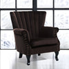 Upholstered Wingback Linen Velvet Armchair Chair Occasional Tub Lounge Sofa Seat