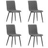 4X Upholstered Velvet Linen Dining Chairs Tufted Button Kitchen High Back Chair