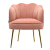 Upholstered Oyster Petaled Armchair Shell Tub Chair Sofa Fireside Leisure Velvet