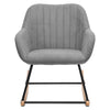 NEW Rocking Chair Upholstered Armchair Leisure Recliner Padded Seat Rocker Chair