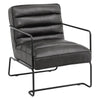 Metal Frame Modern Armchair Lounge Living Room Club Bar Chair Sofa Leather Seat
