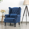 Upholstered Wingback Linen Velvet Armchair Chair Occasional Tub Lounge Sofa Seat