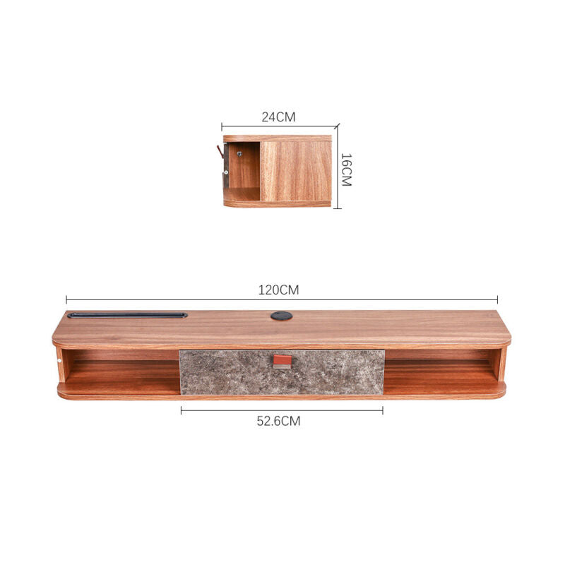 Wooden Wall Mounted Floating TV Unit Cabinet Stand With Storage TV Entertainment