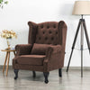 Upholstered Wingback Linen Velvet Armchair Chair Occasional Tub Lounge Sofa Seat