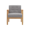 Solid Wooden Frame Single Armchair Tufted Button Chair Sofa Fireside Accent Seat