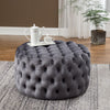 Large Chesterfield Deep Button Velvet Footstool Coffee Table Display Pouffe Seat