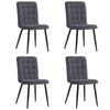 4X Upholstered Velvet Linen Dining Chairs Tufted Button Kitchen High Back Chair