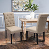 Linen Fabric Scroll High Back Kitchen Dining Room Chairs Upholstered Furnitures