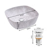 Marble Stone Look Wash Basin Ceramic Vessel Bathroom Sink Porcelain AboveCounter