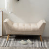 Velvet Fabric Bed End Bench Upholstered Tufted Accent Lounge Sofa Window Seat UK