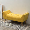 Velvet Fabric Bed End Bench Upholstered Tufted Accent Lounge Sofa Window Seat UK