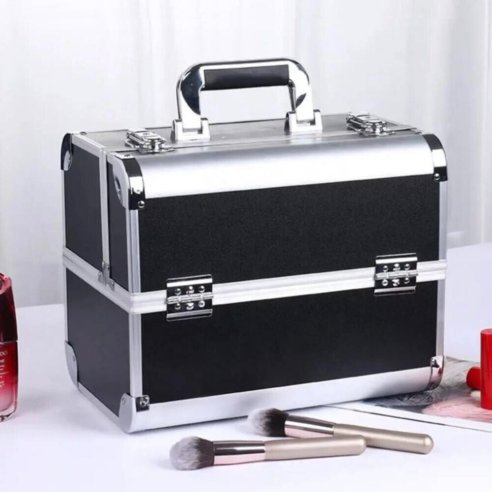 Extra Large Makeup Case Vanity Box Jewelry Cosmetic Nail Storage Carry Container