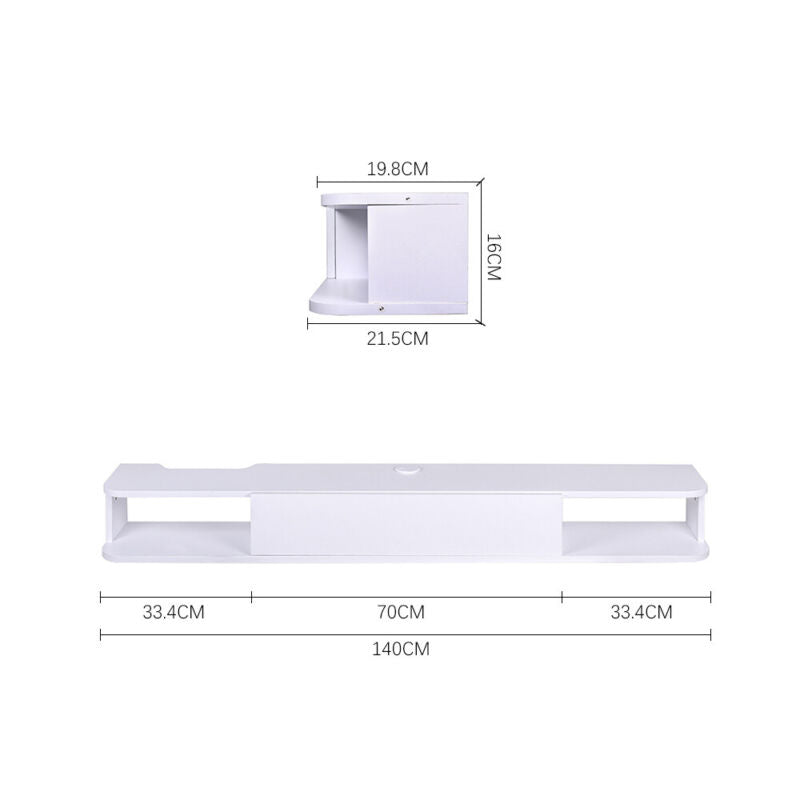 Wooden Wall Mounted Floating TV Unit Cabinet Stand With Storage TV Entertainment