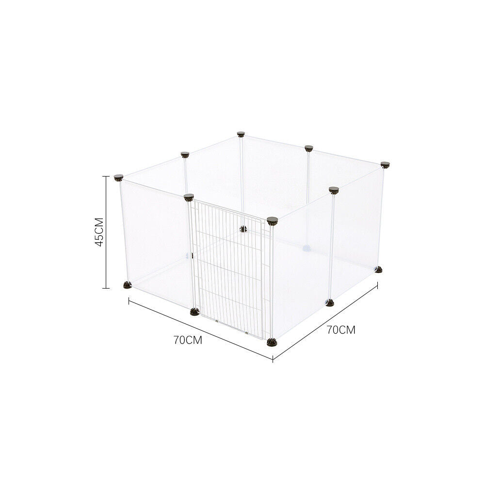 Large Plastic Dog Kennel Hutch Pet House Shelter With Metal Door Indoor Outdoor