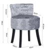 Upholstered Velvet Dressing Table Stool Chair Makeup Padded Bedroom Furniture UK