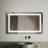 LED Bathroom Mirror With Shaver Socket Illuminated Lights Touch Sensor Demister