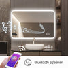 LED Illuminated Bathroom Mirror with Bluetooth Speaker Touch Sensor Demister Pad