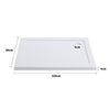 Bathroom Shower Tray Acrylic Anti Slip Slimline Rectangle/Square Base Waste Kits