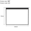 72"/84"/100"/120" Electric Motorised Projector Screen HD Home Theater Projection