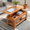 Coffee Table With Storage Lift Top Up Drawer Shelf Wooden Living Room Furniture