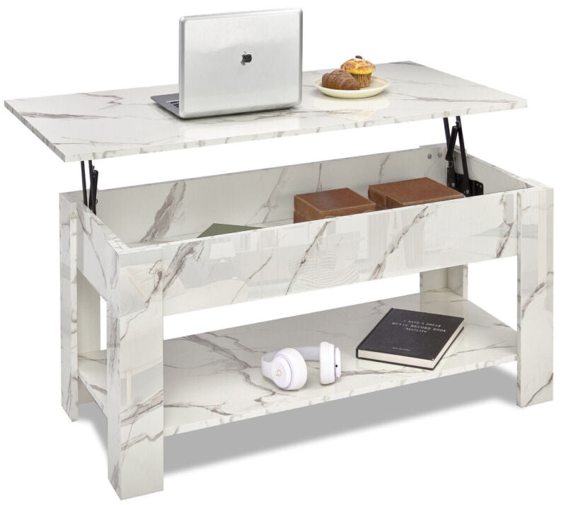 High Gloss Coffee Table With Storage Lift Top Up Wooden Living Room Furniture UK