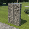 Garden Gabion Retaining Wall wire Cage fench Basket Galvanised Stone Patio New