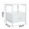 Industrial Bedside Table Cabinet Wooden Nightstand Storage Unit Drawer Bedroom