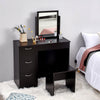 Modern Dressing Table Vanity Makeup Jewellery Desk 3 Drawer &Mirror Bedroom UK