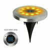 Solar In Ground Lights Outdoor Buried Lamp Disk 8/10/12LED Lawn Pathway Garden