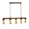 Vintage Industrial Ceiling Pendant Light Steampunk Pipe 5Way Hanging Retro Lamp