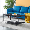 45/105cm Marble Effect 2-Tier End Table Sofa Side Tables Bedside for Living Room