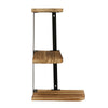 Rustic Wood Corner Shelf Home Display Storage Rack Wall Floating Shelf 3 Tier UK