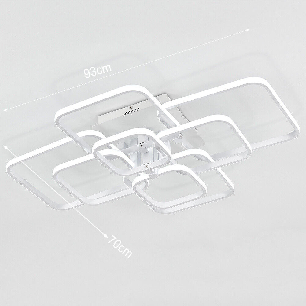 Aluminum LED Ceiling Lamp Ring Light Chandelier Lights Fixture Living Bedroom