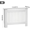 Radiator Cover White Cabinet Slatted Traditional Shelf Grill Furniture MDF Wood