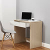 Simple Budget Computer Desk Wooden Small Table With Sliding Drawer Tray