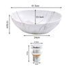 Marble Stone Look Wash Basin Ceramic Vessel Bathroom Sink Porcelain AboveCounter