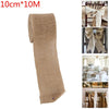 5/10/15/30cm 4 Sizes Burlap Roll Table Hessian Roll Fabric Burlap Jute Rustic