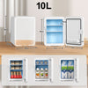 Mini Fridge with LED Mirror Portable Cooler Warmer Table Top Bedroom Makeup