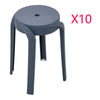 10X Plastic Stackable Stools Portable Nesting Chair Seat Home Classroom CafeShop