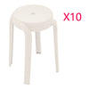 10X Plastic Stackable Stools Portable Nesting Chair Seat Home Classroom CafeShop