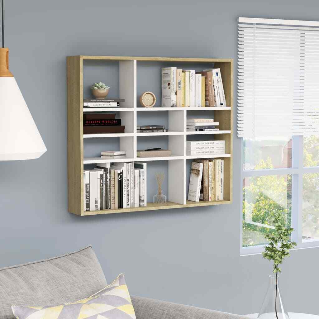 Stylish Display Shelf Space Saving Floating Wall Shelves Bookshelf Storage Unit