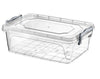 Clear Plastic Storage Box with Lid Kitchen Food Office Stackable Container Boxes